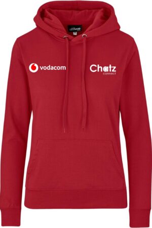 Ladies Essential Hooded Sweater - Red