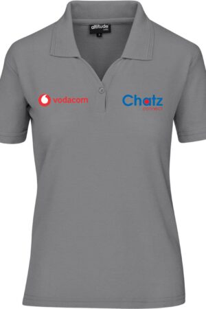 Ladies Basic Pique Golf Shirt - Grey