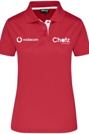 Ladies Tournament Golf Shirt - Red