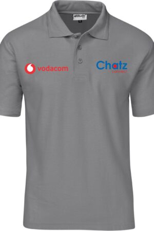 Mens Basic Pique Golf Shirt - Grey